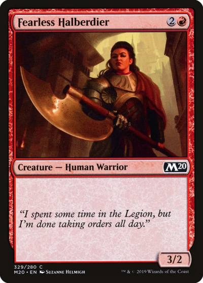 Fearless Halberdier M20-329 Core Set 2020 Magic card