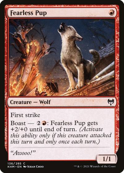 Fearless Pup 136 Kaldheim Magic card