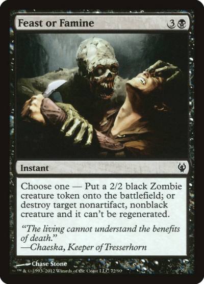 Feast or Famine DDJ-72 Duel Decks: Izzet vs. Golgari Magic card