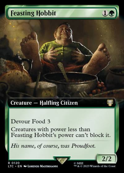 Feasting Hobbit LTC-120 Tales of Middle-earth Commander Magic card