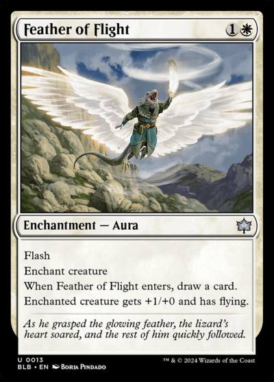 Feather of Flight BLB-13 Bloomburrow Magic card