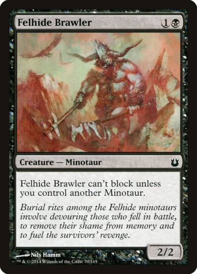 Felhide Brawler 70 Born of the Gods Magic card