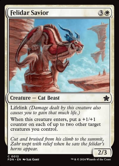 Felidar Savior 12 Foundations Magic card