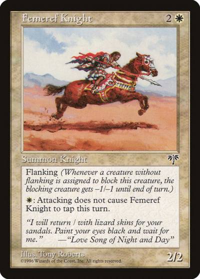 Femeref Knight MIR-18 Mirage Magic card