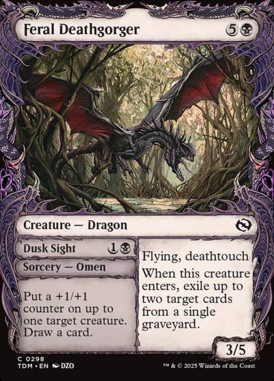 Feral Deathgorger // Dusk Sight TDM-298 Tarkir: Dragonstorm Magic card