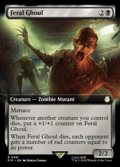 Feral Ghoul PIP-381 Fallout Magic card