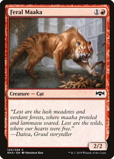 Feral Maaka 100 Ravnica Allegiance Magic card