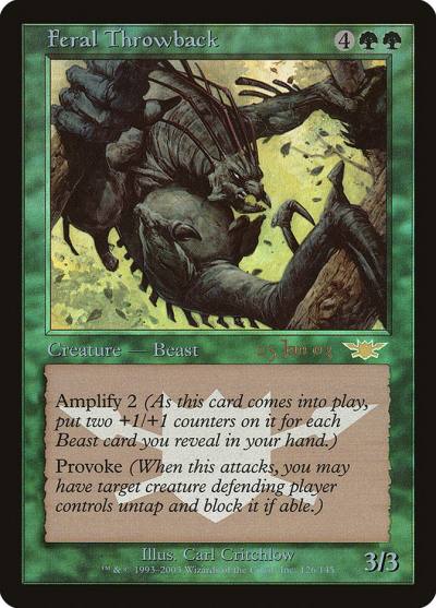 Feral Throwback PLGN-126 Legions Promos Magic card