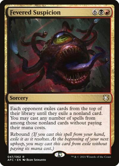 Fevered Suspicion AFC-47 Forgotten Realms Commander Magic card