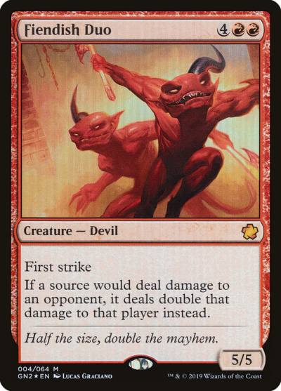 Fiendish Duo GN2-4 Game Night 2019 Magic card
