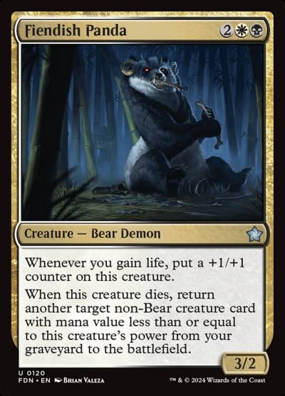 Fiendish Panda 120 Foundations Magic card