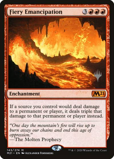 Fiery Emancipation PM21-143P Core Set 2021 Promos Magic card