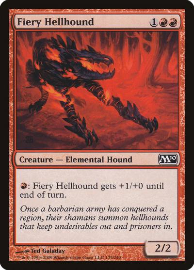 Fiery Hellhound M10-135 Magic 2010 Magic card