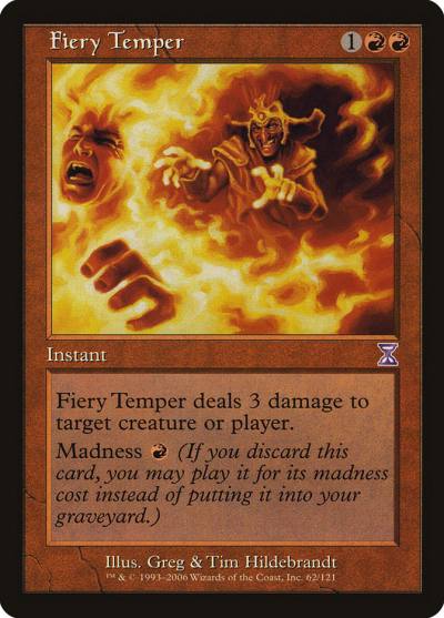 Fiery Temper TSB-62 Time Spiral Timeshifted Magic card
