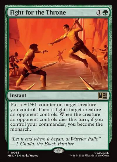 Fight for the Throne MSC-65 Marvel Super Heroes Commander Magic card