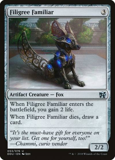 Filigree Familiar DDU-53 Duel Decks: Elves vs. Inventors Magic card