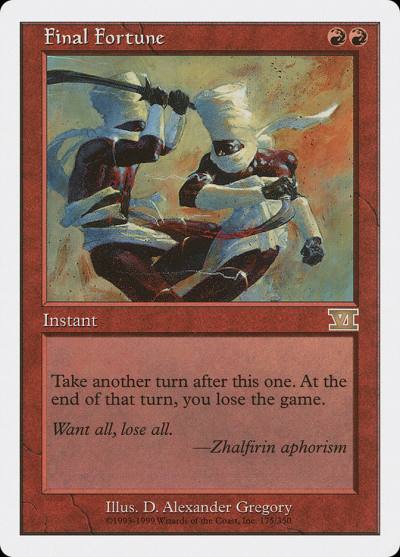 Final Fortune 6ED-175 Classic Sixth Edition Magic card