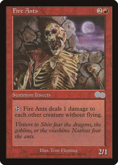 Fire Ants USG-187 Urza's Saga Magic card