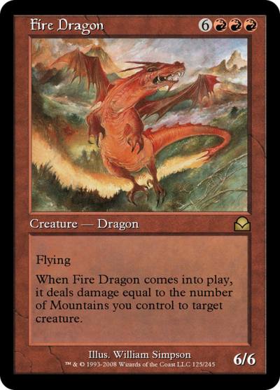 Fire Dragon ME2-125 Masters Edition II Magic card