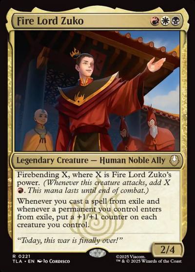 Fire Lord Zuko TLA-221 Avatar: The Last Airbender Magic card
