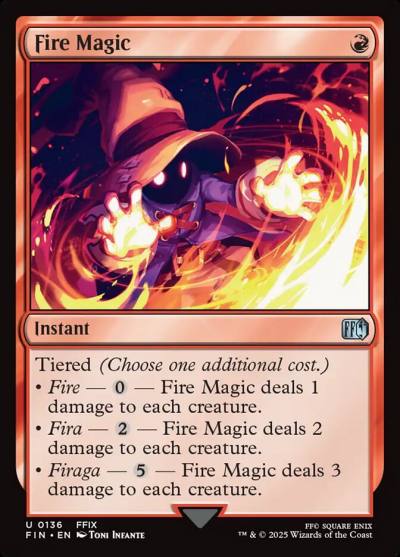 Fire Magic FIN-136 Final Fantasy Magic card