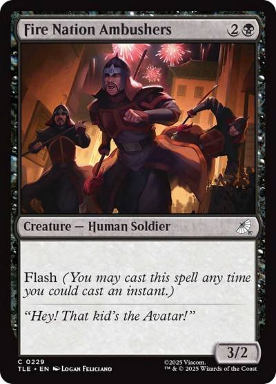 Fire Nation Ambushers TLE-229 Avatar: The Last Airbender Eternal Magic card