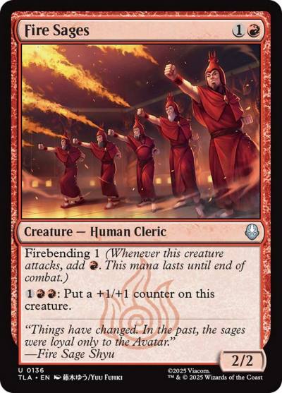 Fire Sages TLA-136 Avatar: The Last Airbender Magic card