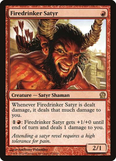 Firedrinker Satyr THS-122 Theros Magic card