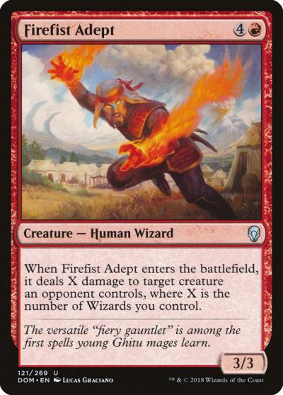 Firefist Adept 121 Dominaria Magic card