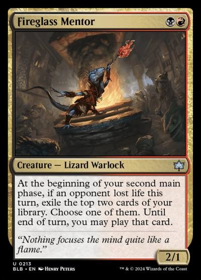 Fireglass Mentor BLB-213 Bloomburrow Magic card