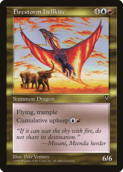 Firestorm Hellkite 130 Visions Magic card
