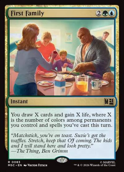 First Family MSC-83 Marvel Super Heroes Commander Magic card