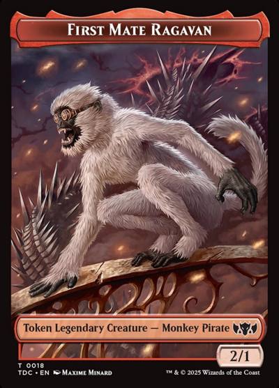 First Mate Ragavan TTDC-18 Tarkir: Dragonstorm Commander Tokens Magic card
