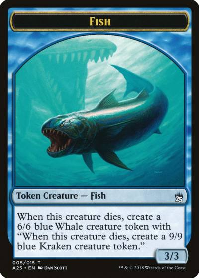 Fish // Kraken TA25-5STAR Masters 25 Tokens Magic card