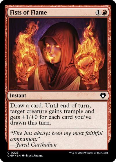 Fists of Flame CMM-223 Commander Masters Magic card