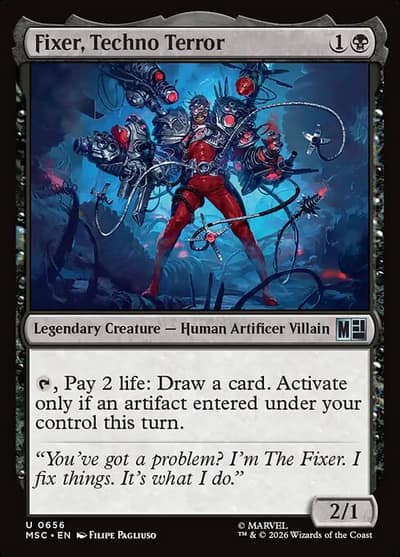 Fixer, Techno Terror 656 Marvel Super Heroes Commander Magic card