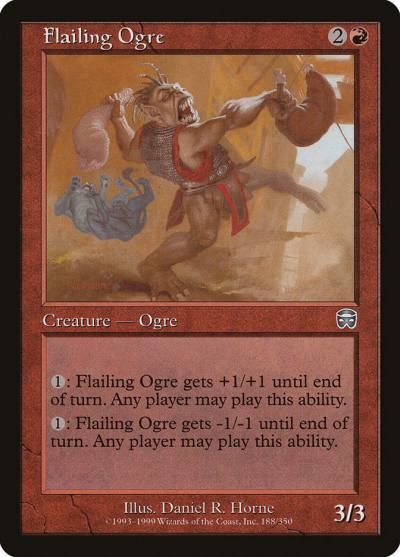 Flailing Ogre MMQ-188 Mercadian Masques Magic card