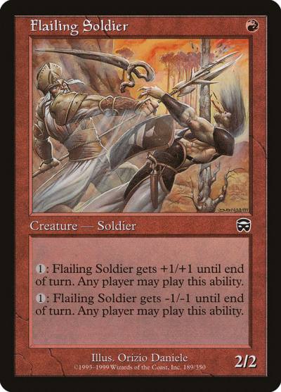 Flailing Soldier 189 Mercadian Masques Magic card
