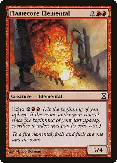 Flamecore Elemental 154 Time Spiral Magic card