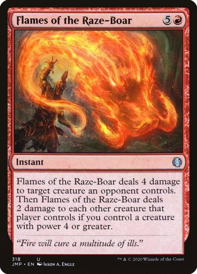Flames of the Raze-Boar JMP-318 Jumpstart Magic card