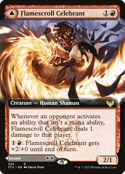 Flamescroll Celebrant // Revel in Silence STX-324 Strixhaven: School of Mages Magic card