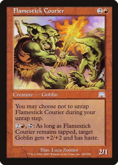 Flamestick Courier 203 Onslaught Magic card
