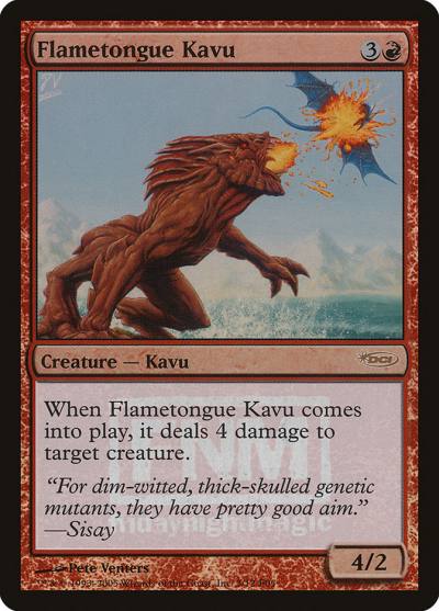 Flametongue Kavu F05-3 Friday Night Magic 2005 Magic card