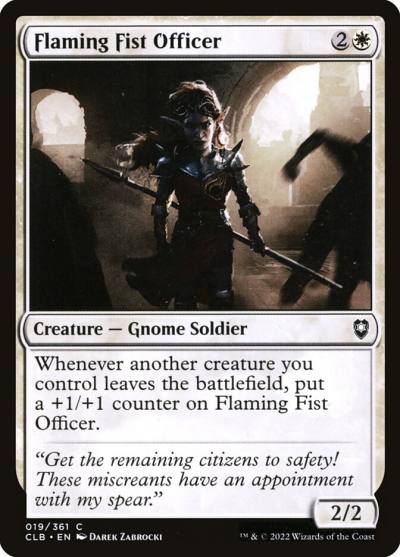 Flaming Fist Officer CLB-19 Commander Legends: Battle for Baldur's Gate Magic card