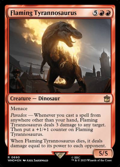 Flaming Tyrannosaurus WHO-690 Doctor Who Magic card