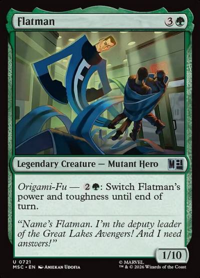 Flatman MSC-721 Marvel Super Heroes Commander Magic card