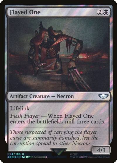 Flayed One 40K-34STAR Warhammer 40,000 Commander Magic card