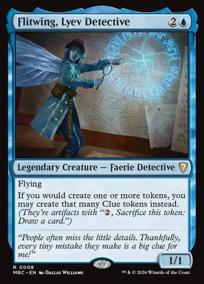 Flitwing, Lyev Detective MBC-8 Mystery Booster Commander Edition Magic card