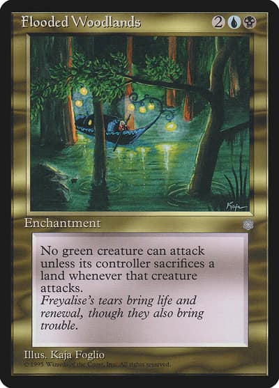 Flooded Woodlands ICE-290 Ice Age Magic card