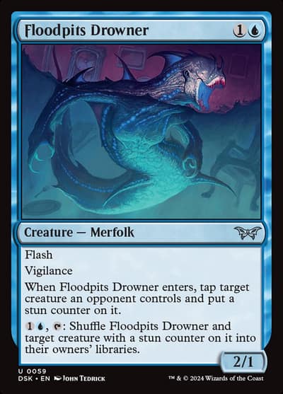 Floodpits Drowner 59 Duskmourn: House of Horror Magic card